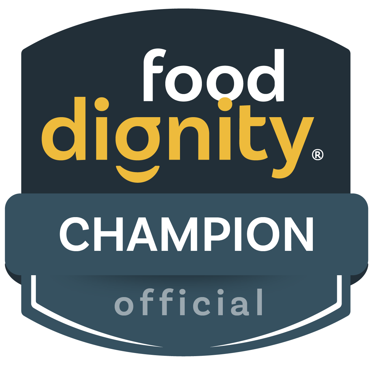 Food Dignity Hidden Hunger Champion official badge